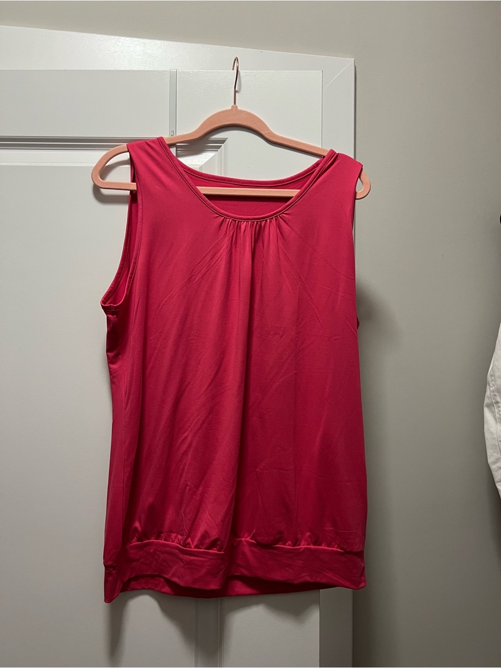 Women's Pink Sleeveless Blouse - Classic Tank Top